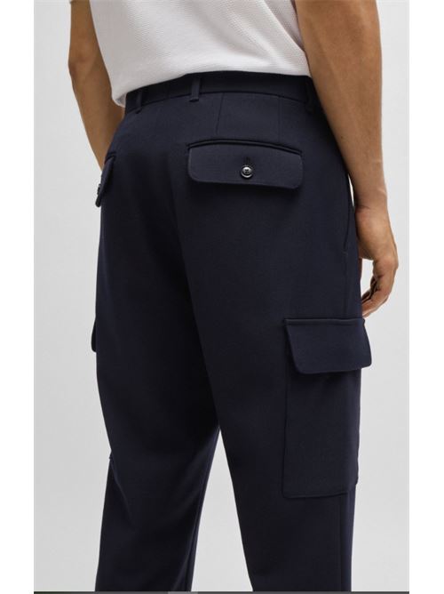 Cargo trousers in mèlange stretch fabric BOSS | 50527941 C-PEPE-CARGO-241.404